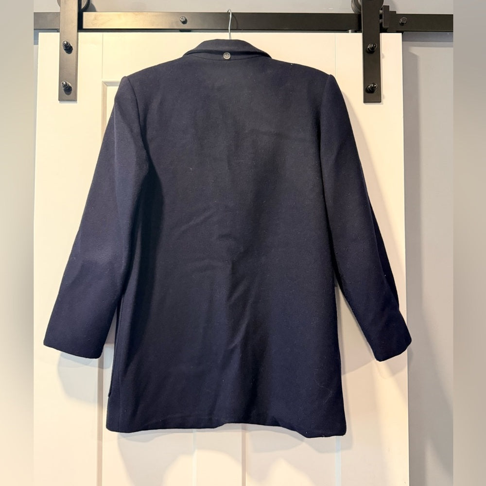 Vintage Applewood Navy Blue Wool Blazer Ladies Size 10