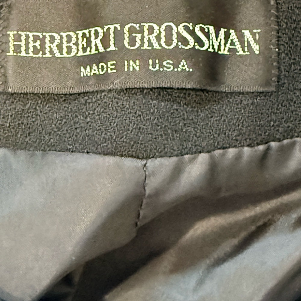 Vintage Herbert Grossman Black Wool Blazer Ladies Sz 10 - Union Made!
