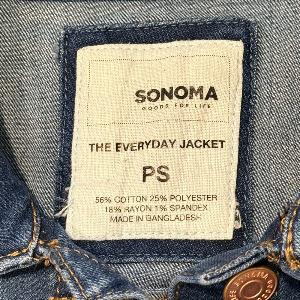 Sonoma Stretch Denim Jean Jacket Ladies Size Petite Small