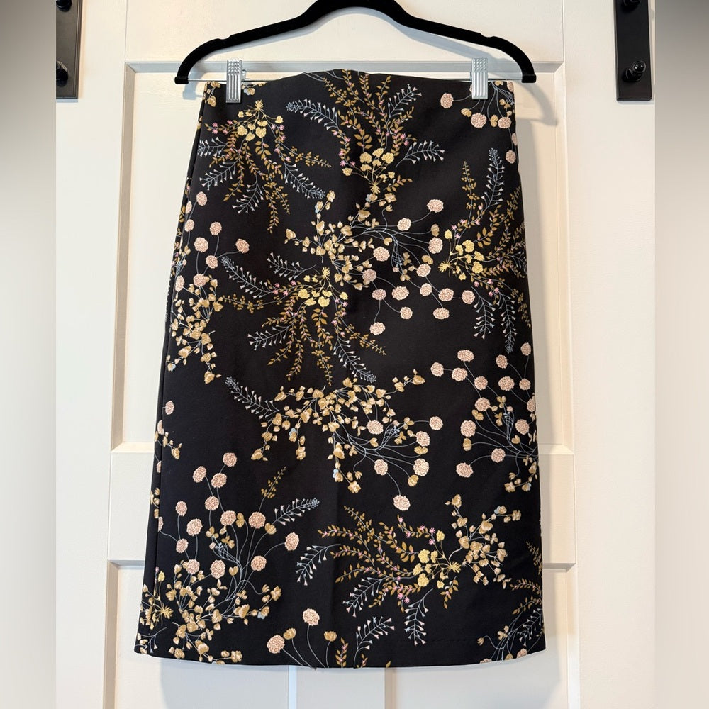 Philosophy Black Floral Stretch Pencil Skirt Ladies Size 2