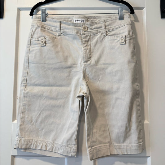 St. John's Bay Tan Stretch Bermuda Shorts Ladies Size 10