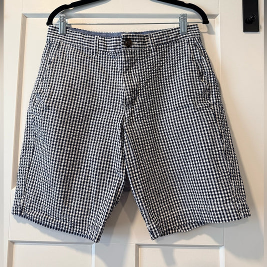 GAP Navy Blue and White Gingham Checkered Shorts Size 31