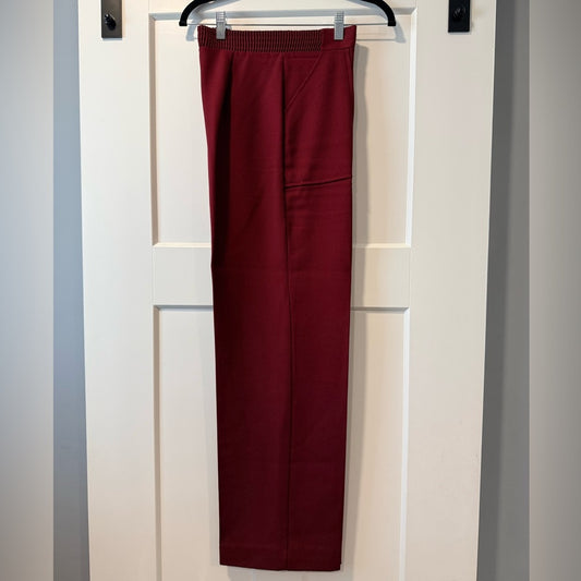 Vintage Montgomery Ward Burgundy Polyester Pants Ladies Size 10
