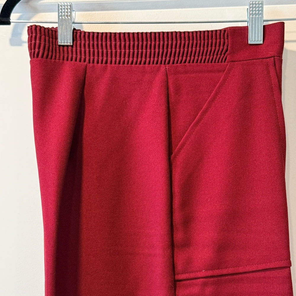 Vintage Montgomery Ward Burgundy Polyester Pants Ladies Size 10
