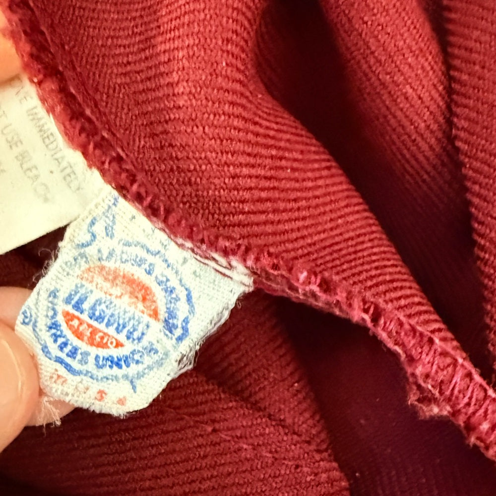 Vintage Montgomery Ward Burgundy Polyester Pants Ladies Size 10