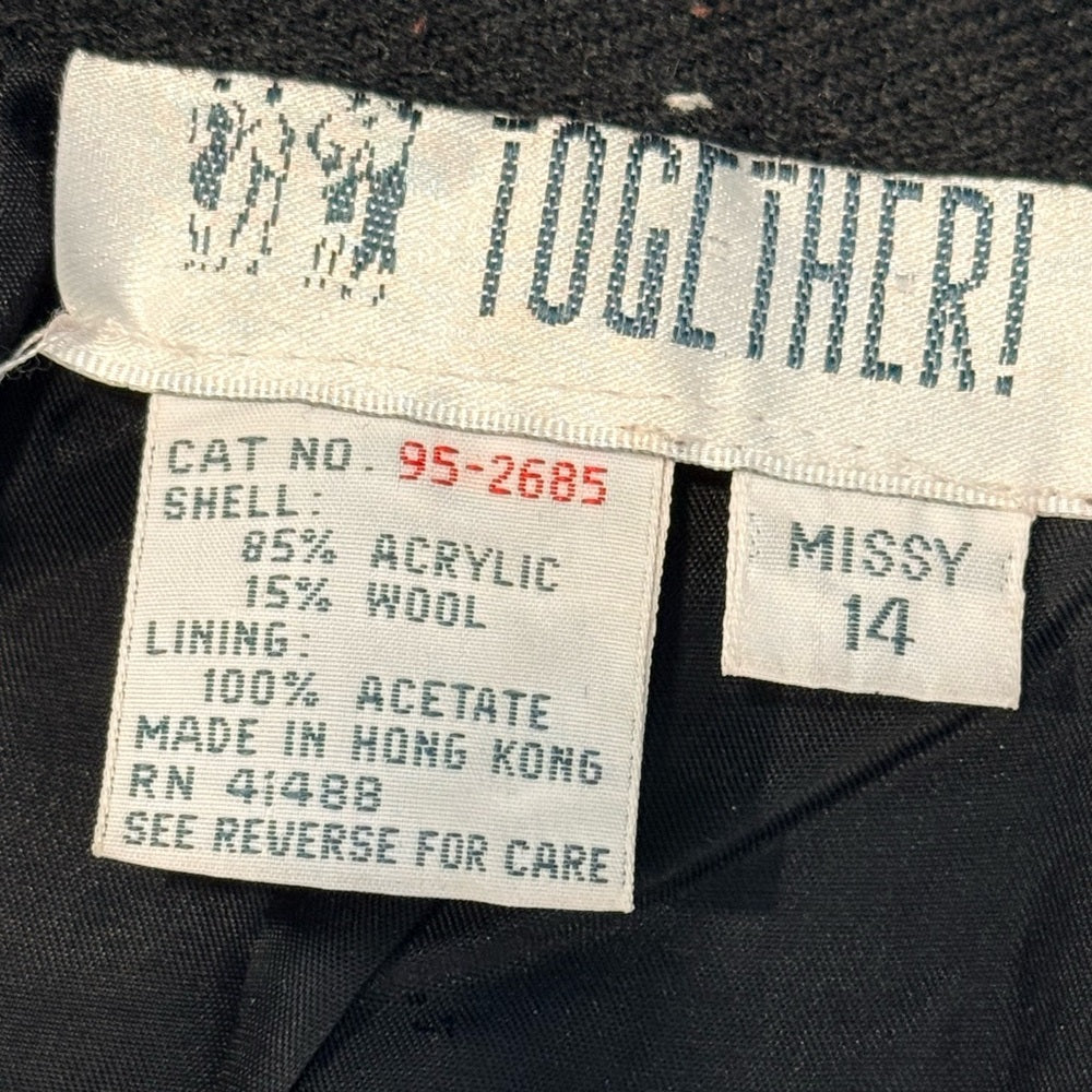 Vintage Together! High Waisted Wool Dress Trousers Ladies Size 14