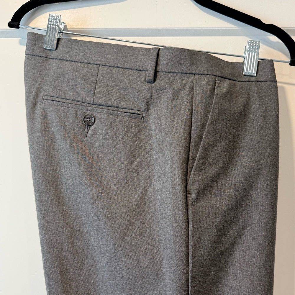 Calvin Klein Charcoal Infinite Fit Stretch Dress Trousers Ladies Size 34 x 30
