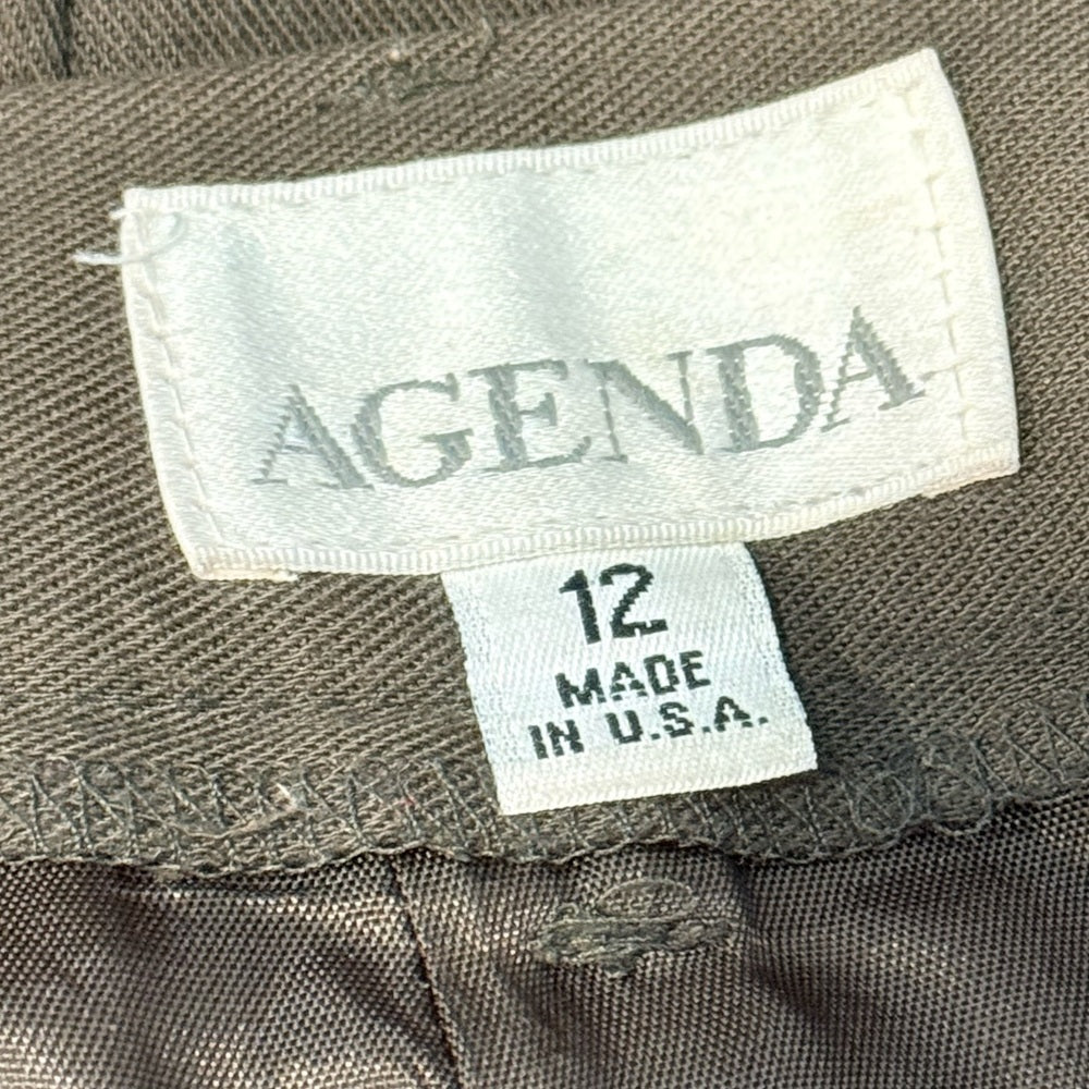 Vintage Agenda Classic Olive High Waisted Dress Trousers Ladies Size 12