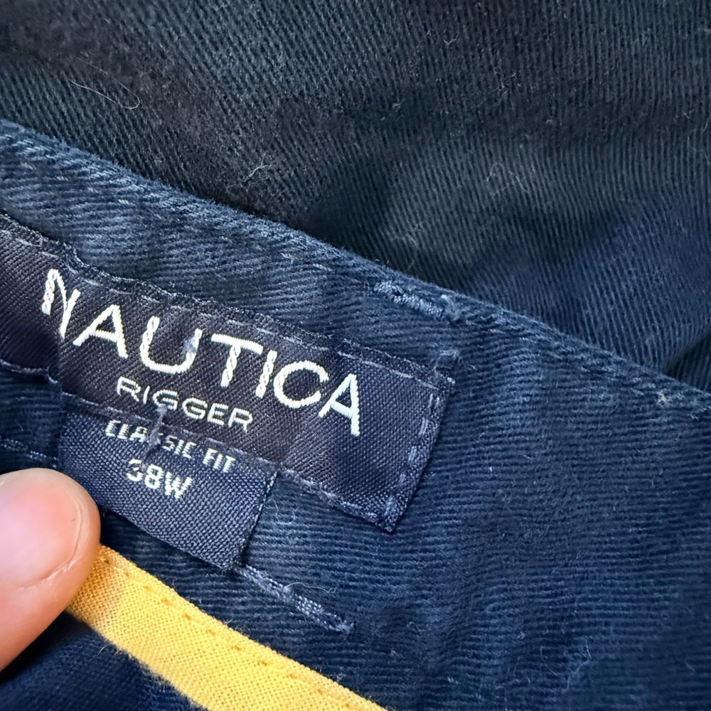 Nautica Dark Navy Blue Men’s Cotton Shorts Size 38