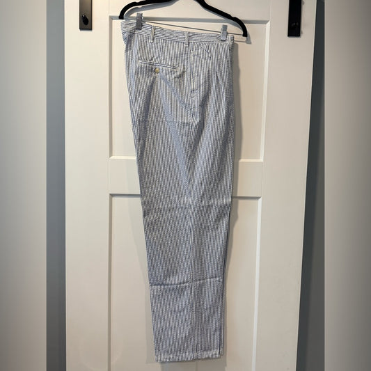 Polo by Ralph Lauren Blue and White Striped Seersucker Pants Men’s 36 x 32