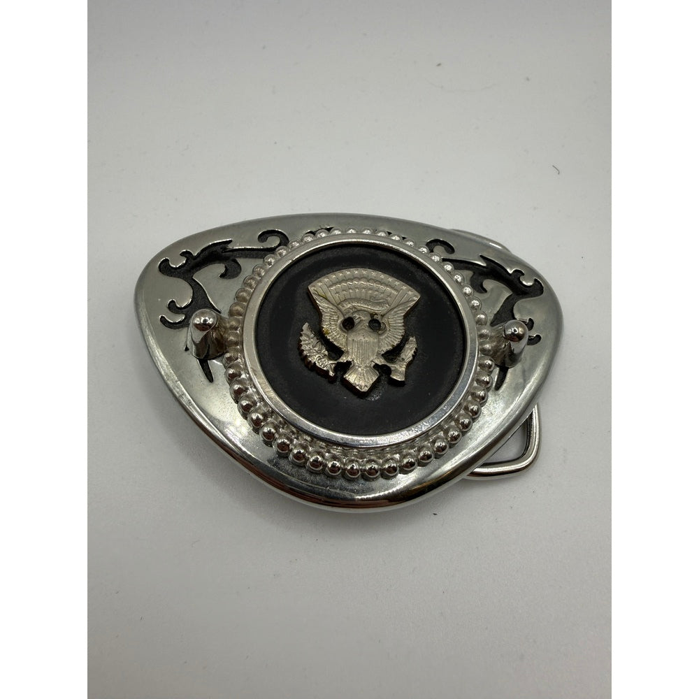 Vintage Silver President of the United States Seal Belt Buckle