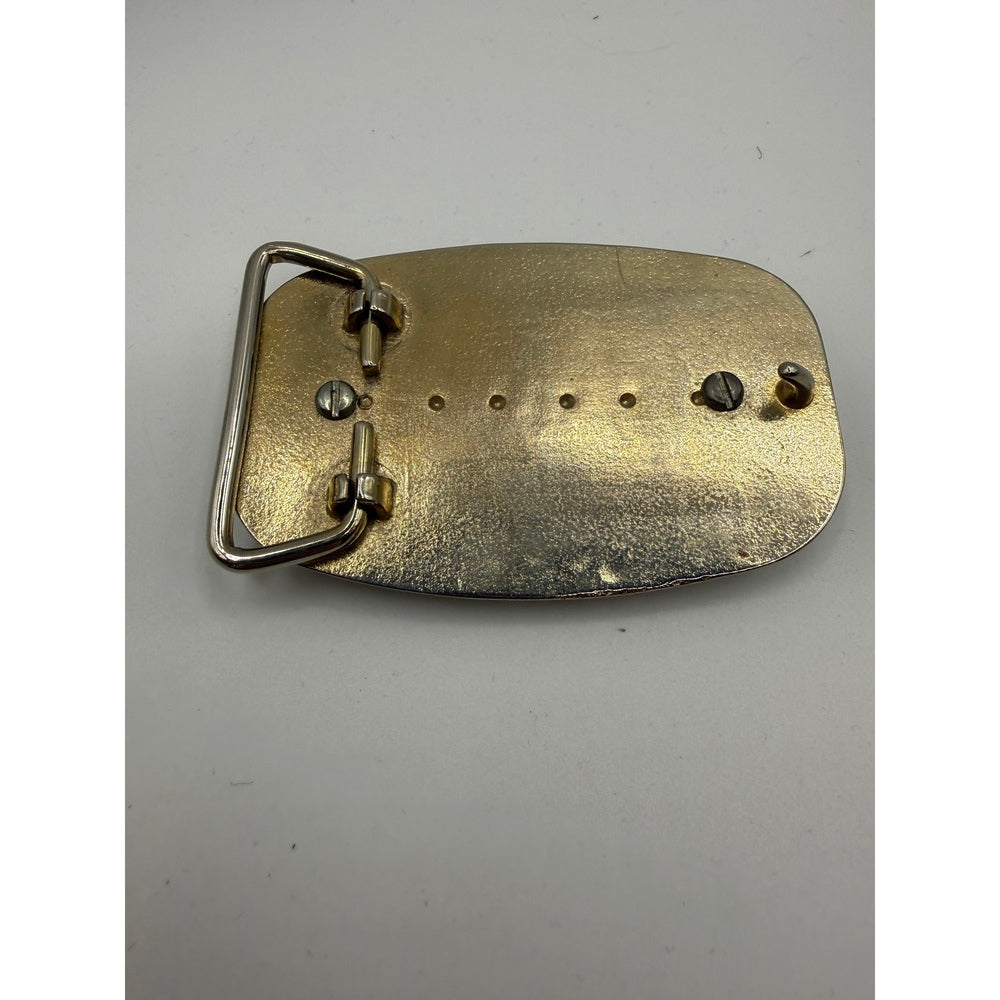 Vintage Bronze Gem Stone Belt Buckle