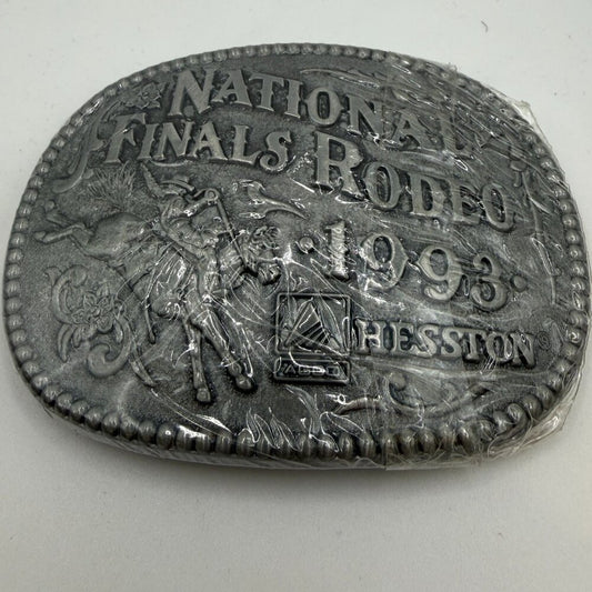 Vintage 1993 Hesston National Finals Rodeo Belt Buckle - sealed