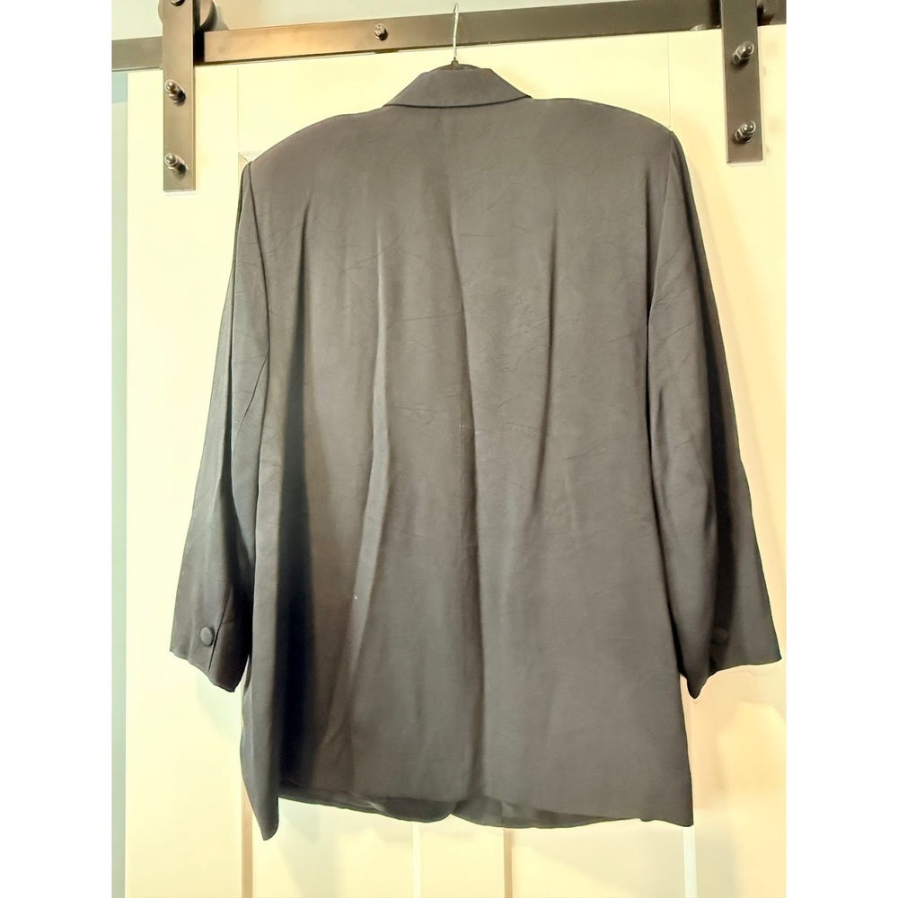 Vintage Carole Little Long-Line Black Dressy Jacket Ladies Size 16