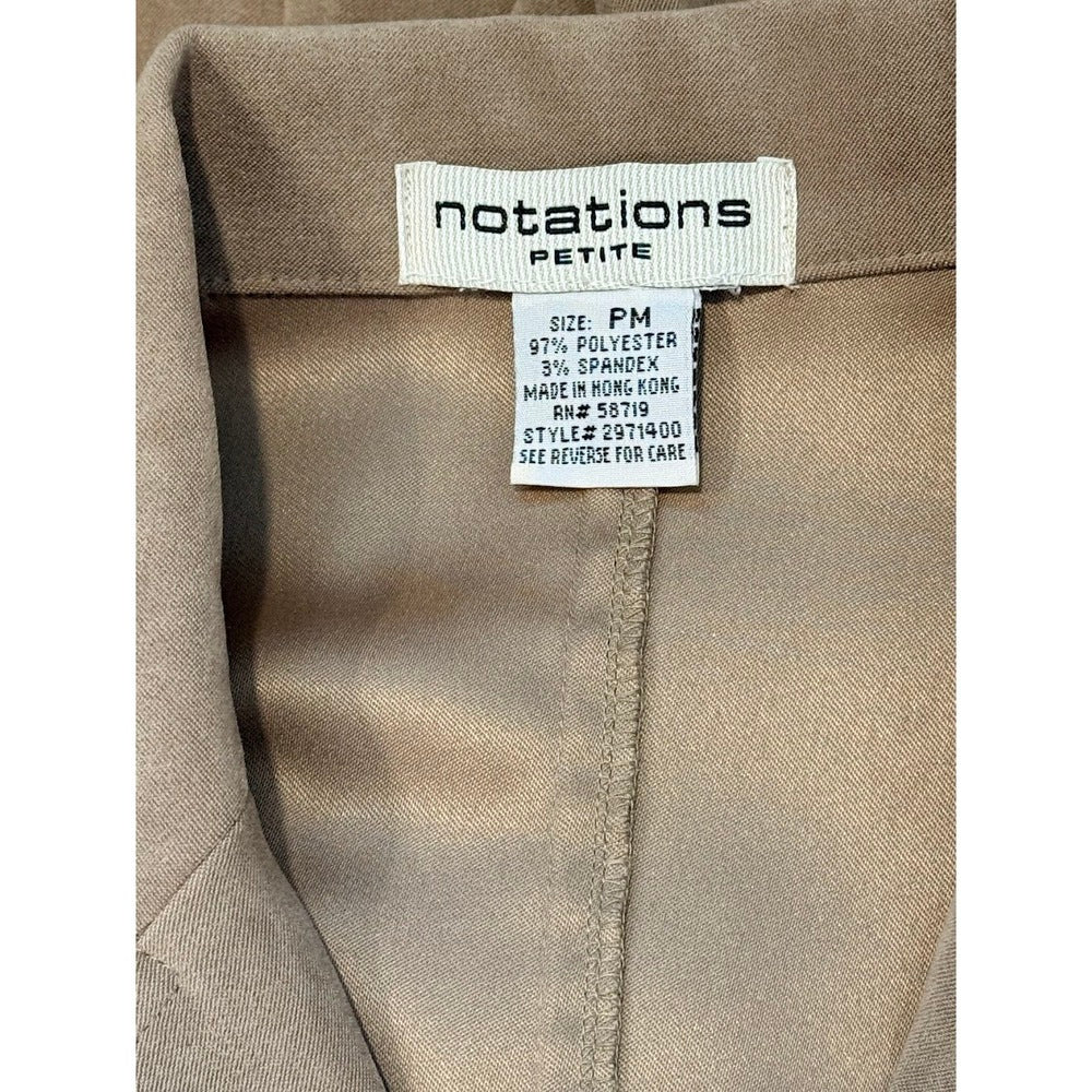 NWT Vintage Notations Beige Sueded Jacket Ladies Petite Medium