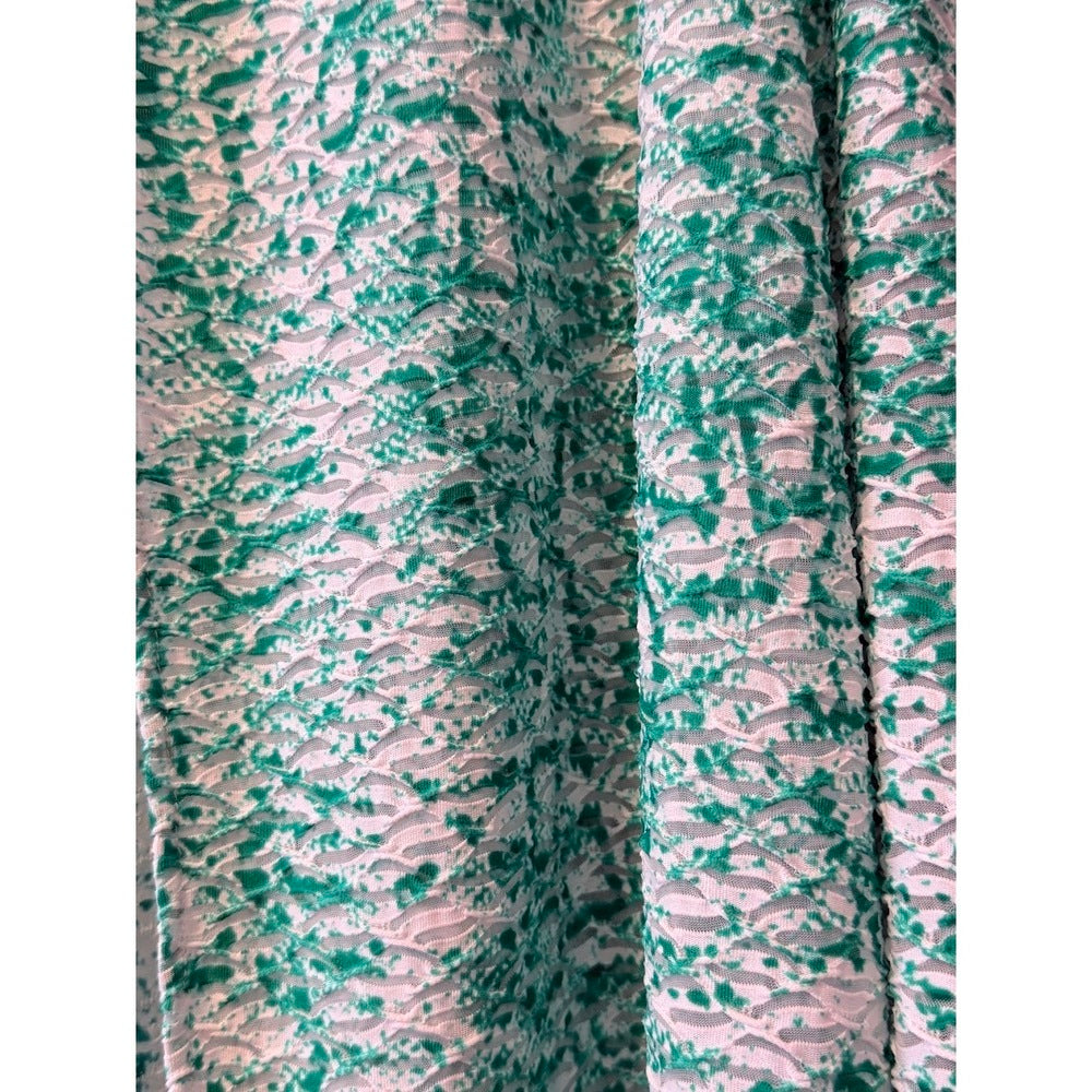 Simonton Says Green and White Flowy Layering Jacket Ladies Size XL