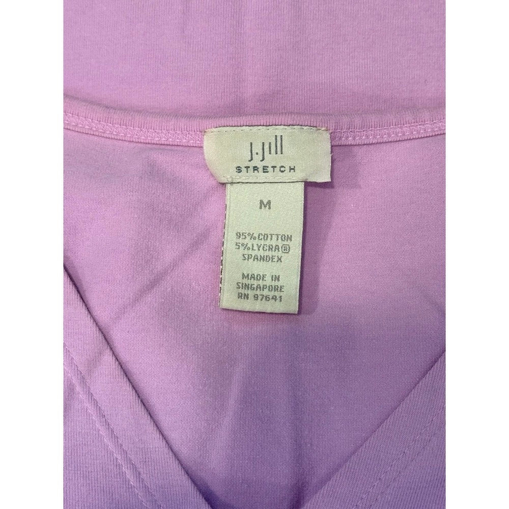 Cute J. Jill Pink Stretch Long Sleeve Crossover Tee Ladies Size Medium