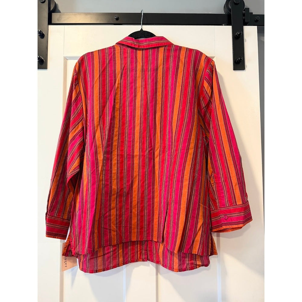 NWT Villager Flowy Button-Front Cotton Top Women's Size 22W