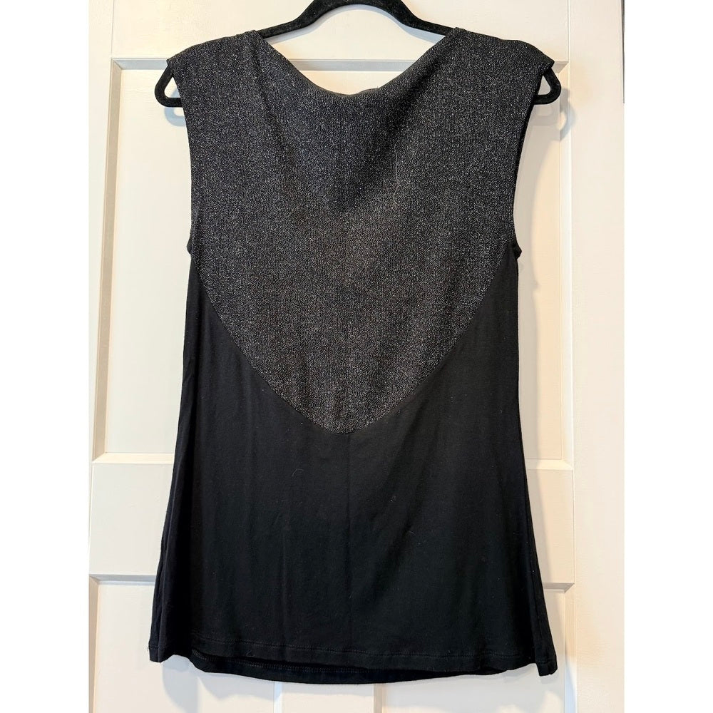 Dressy Vertigo Paris Sequined & Glittery Black Tank Top Ladies Size Medium