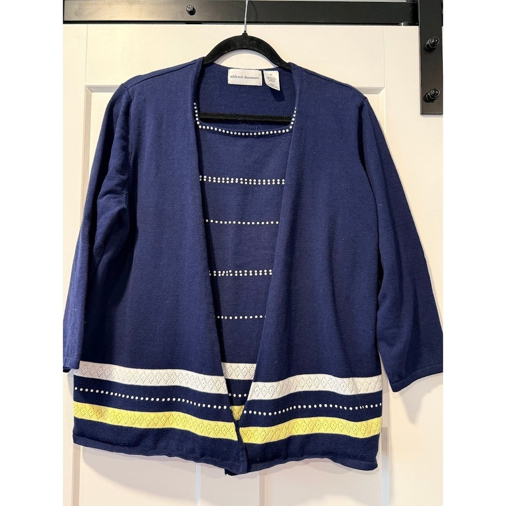 Vintage Alfred Dunner Layered-Look Navy Blue Sweater Ladies Size XL