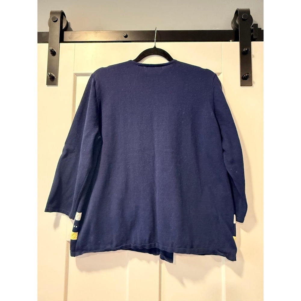 Vintage Alfred Dunner Layered-Look Navy Blue Sweater Ladies Size XL