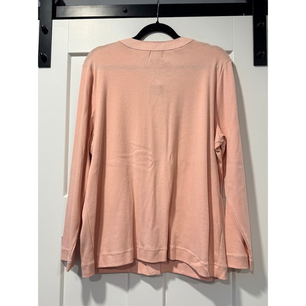 NWT Chaps Classics Light Pink Knit Long-Sleeve Cardigan Tee Ladies Size 2X