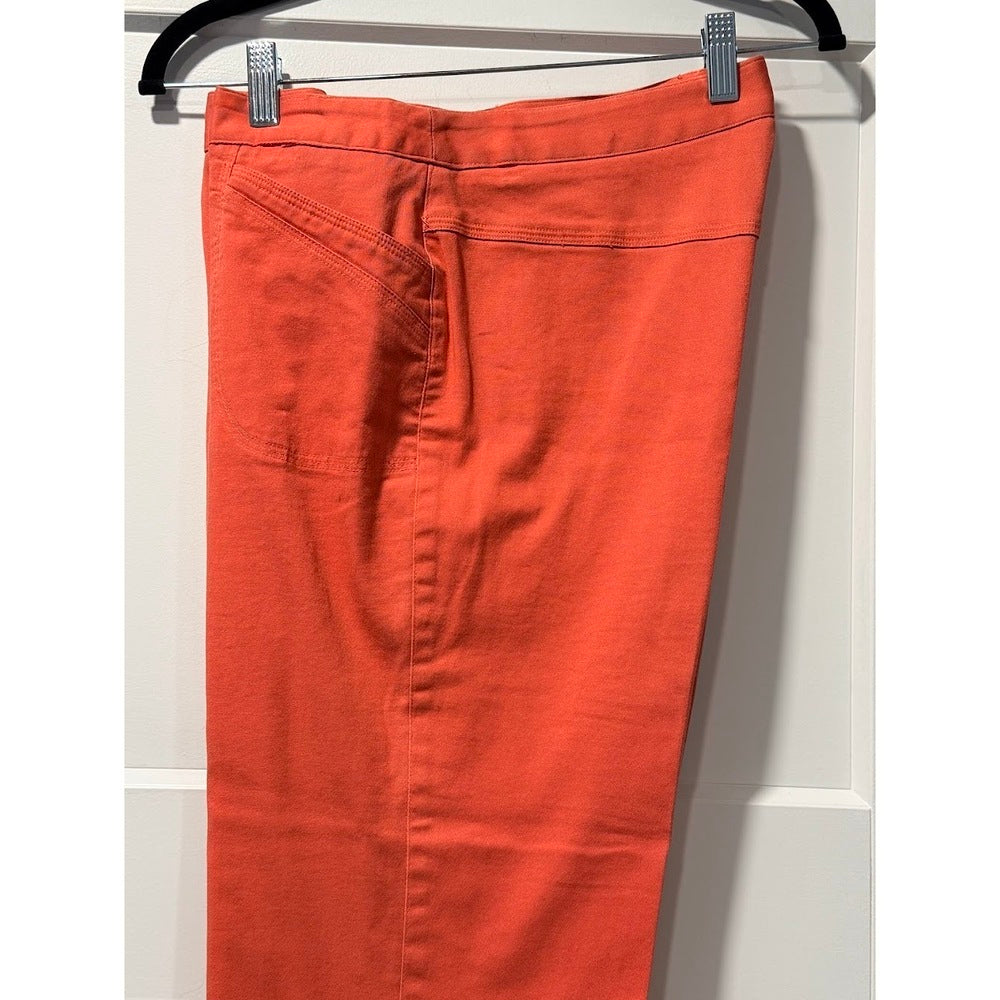 Vibrant Coral Bamboo Traders Cotton Stretch Capris Ladies Size 6