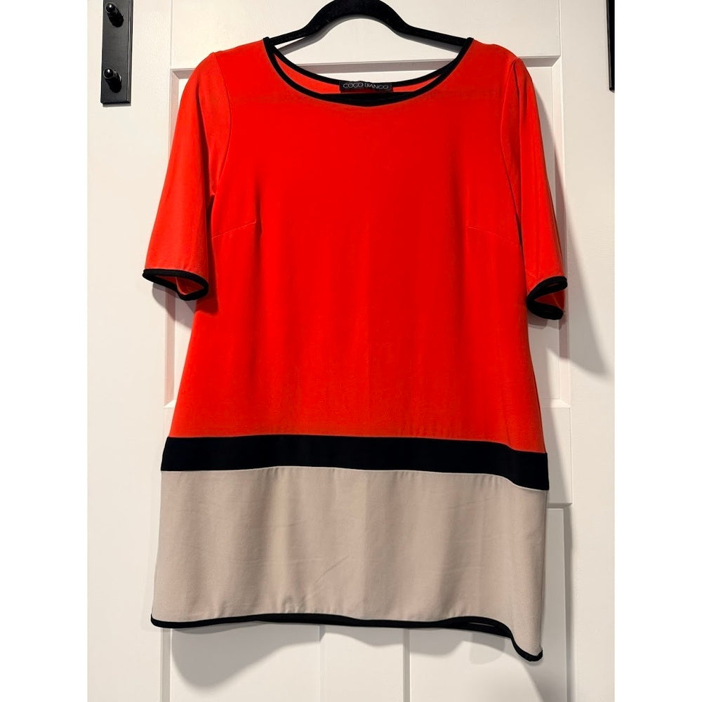 Color Block Coco Bianco Knit Tunic Ladies Size Medium