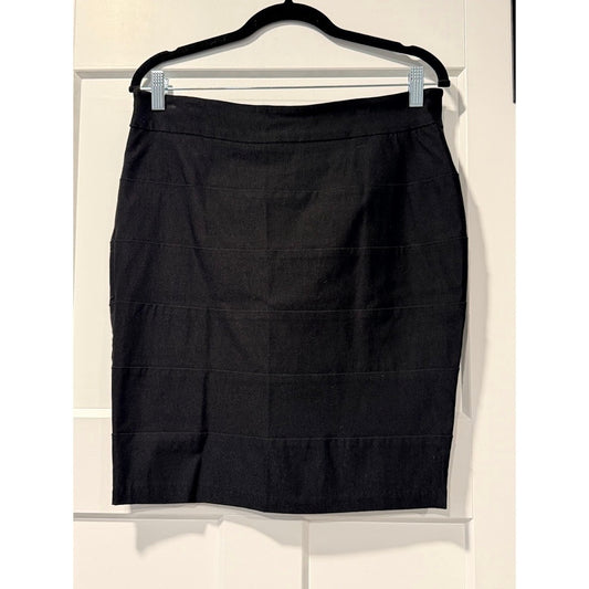 Black Stretch Pencil Skirt by Attyre Ladies Size 10 Petite