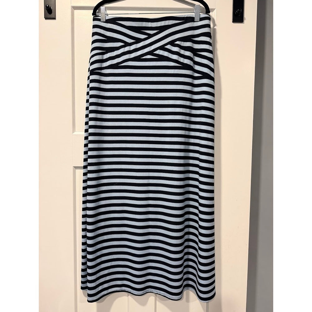 Blue & Black Striped Maxi Skirt by Beige by Eci Ladies Size Large