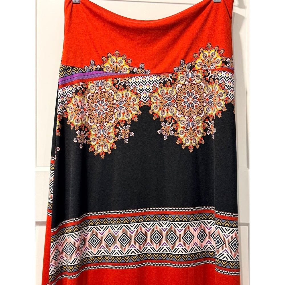 Bold Print Jules & Leopold Knit Stretch Maxi Skirt Ladies Size Small