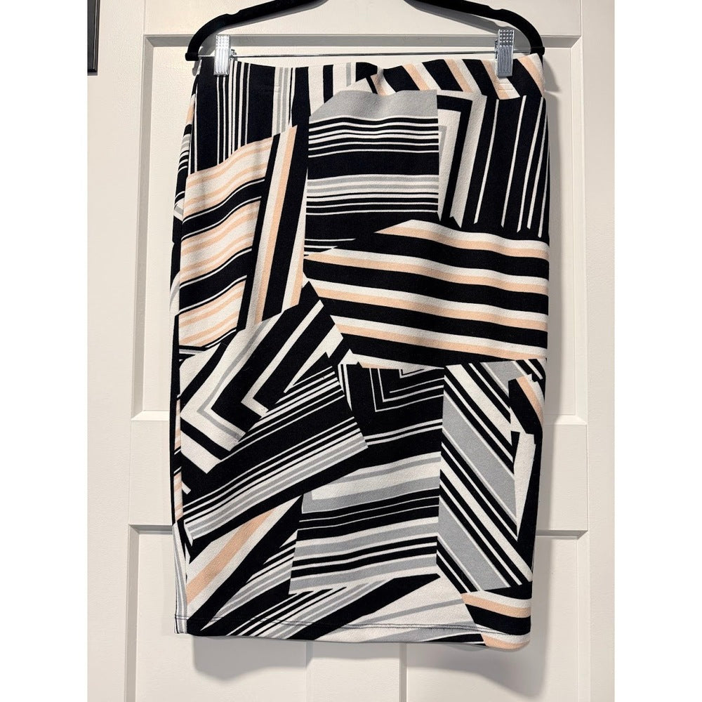 Jules & Leopold Geometric Print Polyester Knit Stretch Skirt Sz 10