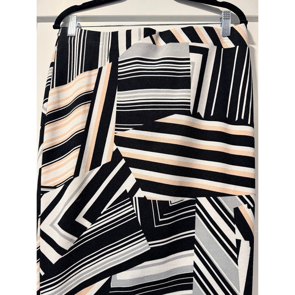 Jules & Leopold Geometric Print Polyester Knit Stretch Skirt Sz 10