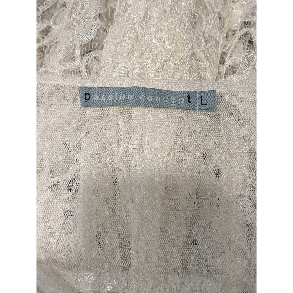 Passion Concept Sheer Lace Tunic Top Ladies Size Large