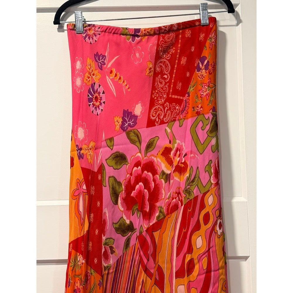 Rene Derby Floral 2-Piece Maxi Skirt & Sleeveless Top Outfit Ladies Large