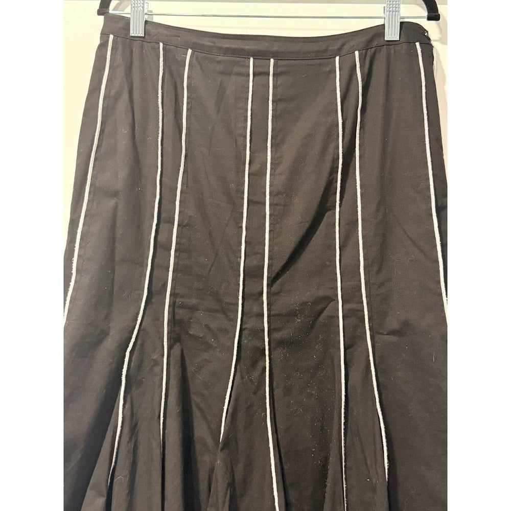 Lena Gabrielle Black Skirt With White Piping Ladies Size 8