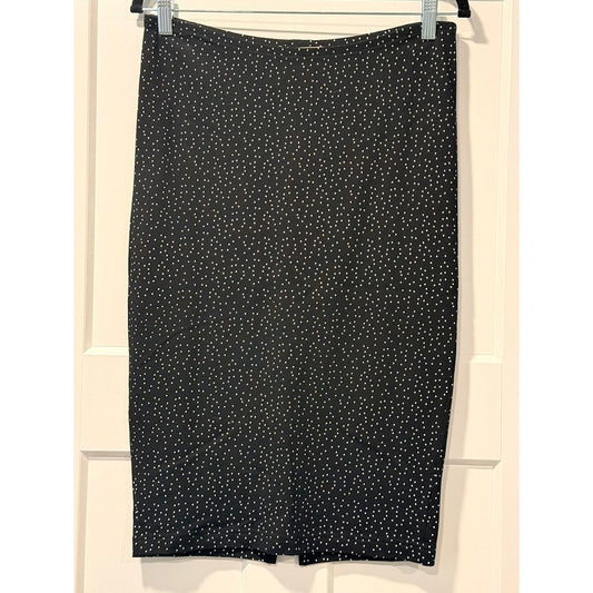 Philosophy Black Stretch Pencil Skirt With White Polka Dots Ladies Size Medium