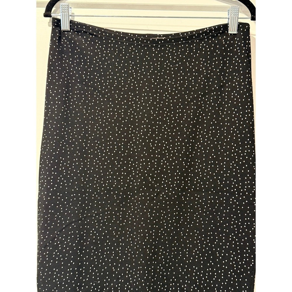 Philosophy Black Stretch Pencil Skirt With White Polka Dots Ladies Size Medium