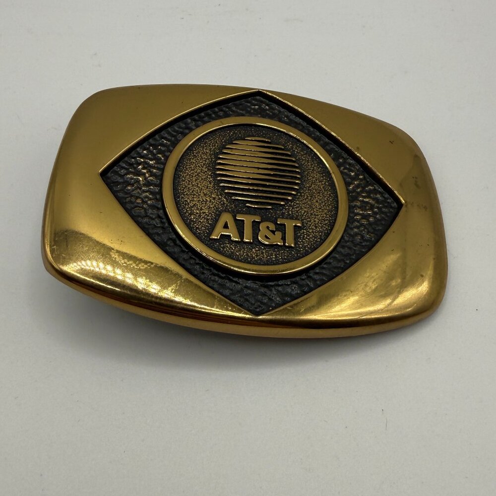 Nice Vintage Brass AT&T Belt Buckle