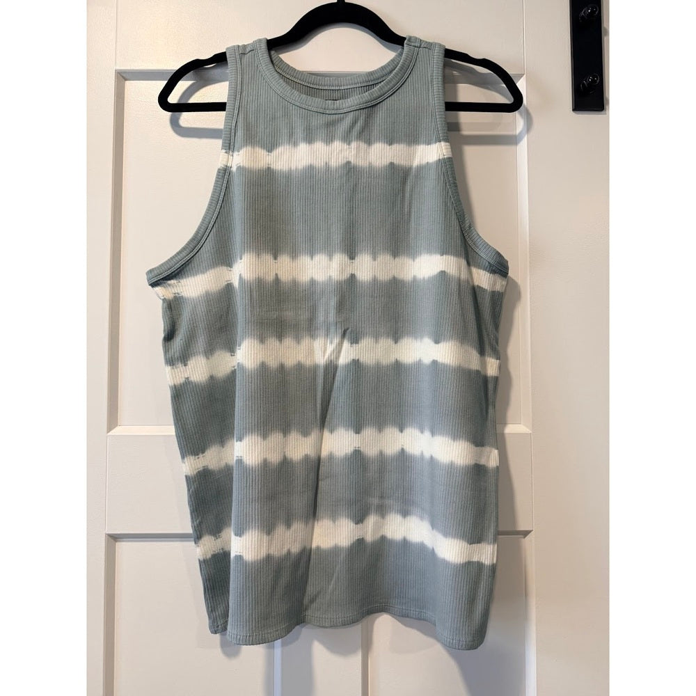 Maurices 24/7 Blue and White Tie-Dye Tank Ladies Size 2X