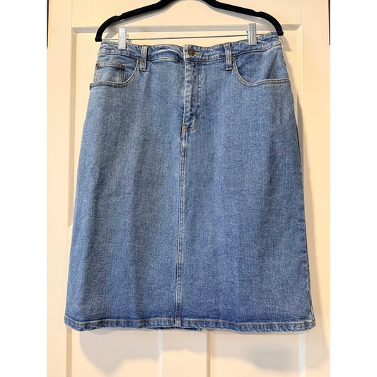 Vintage Chadwick's Denim Pencil Skirt Ladies Size 12