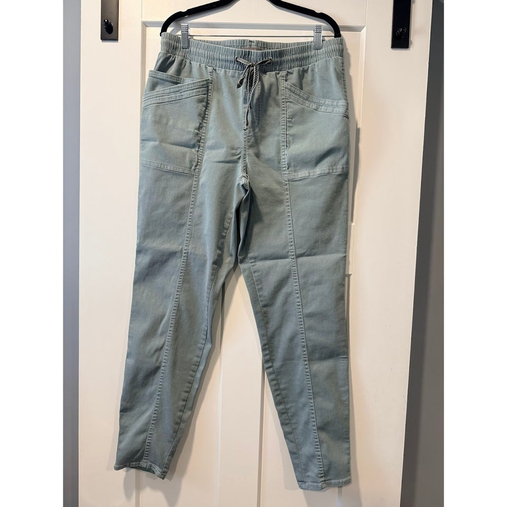 Maurices Stretchy Casual Jogger Pants in Sage Green Ladies Size Large