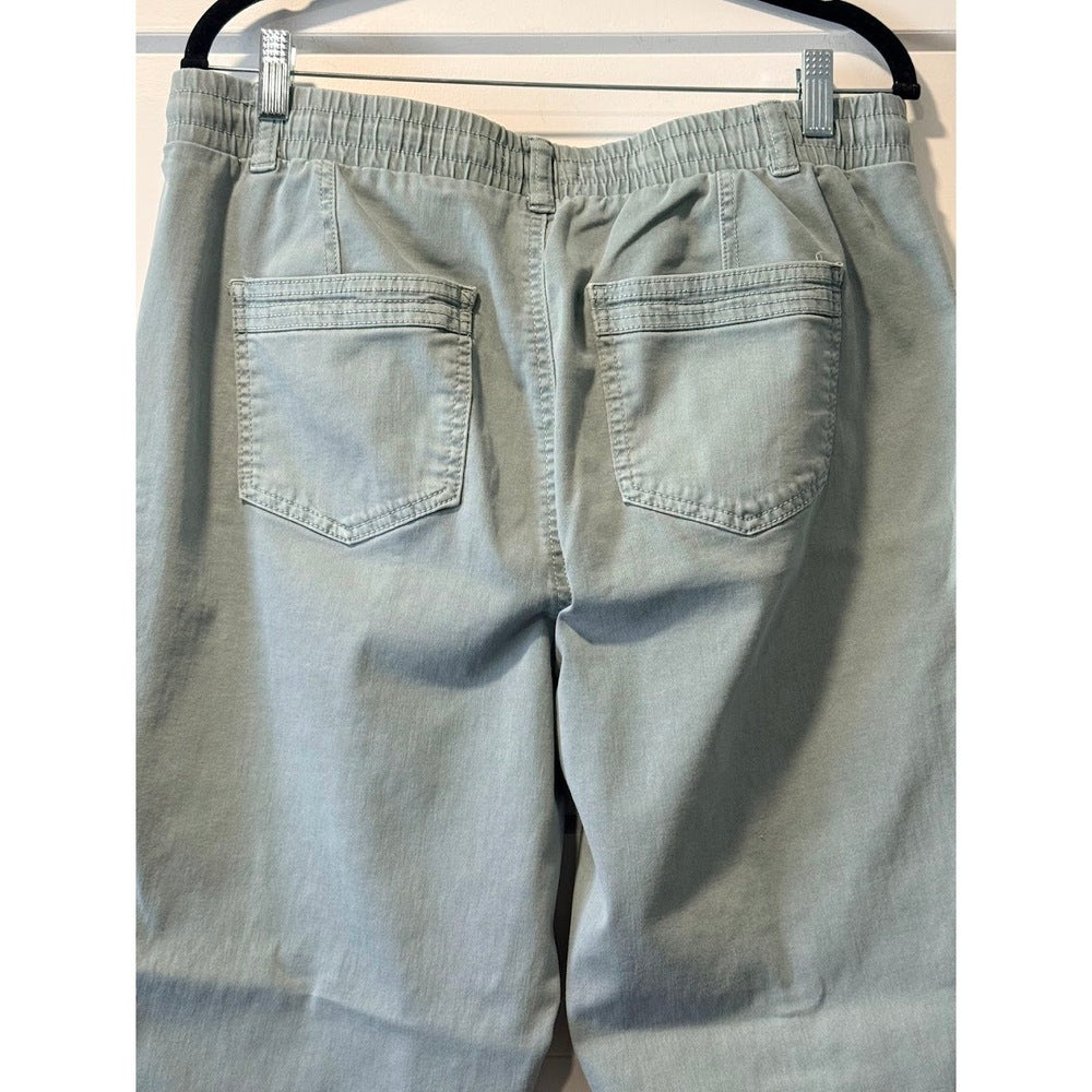 Maurices Stretchy Casual Jogger Pants in Sage Green Ladies Size Large
