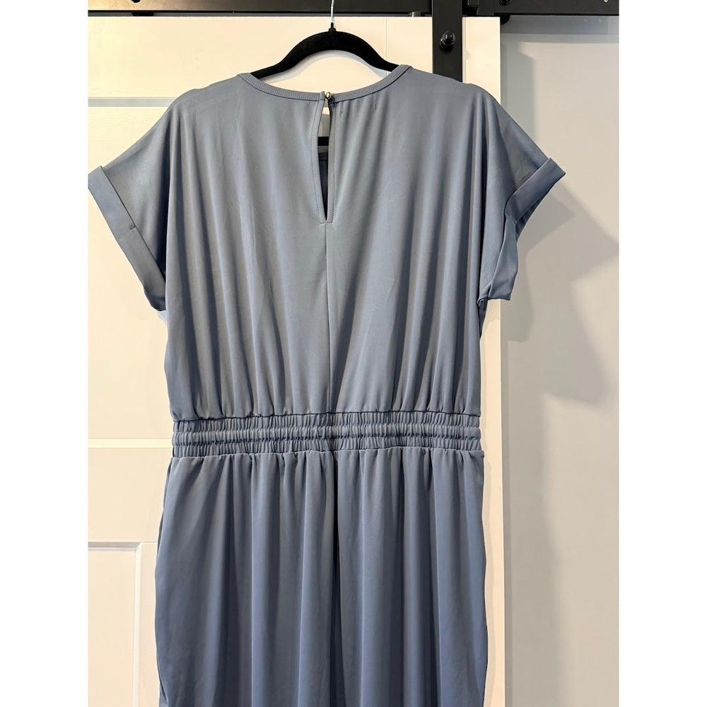 NWOT Maurices Blue Scuba Knit One-Piece Travel Romper Size Large