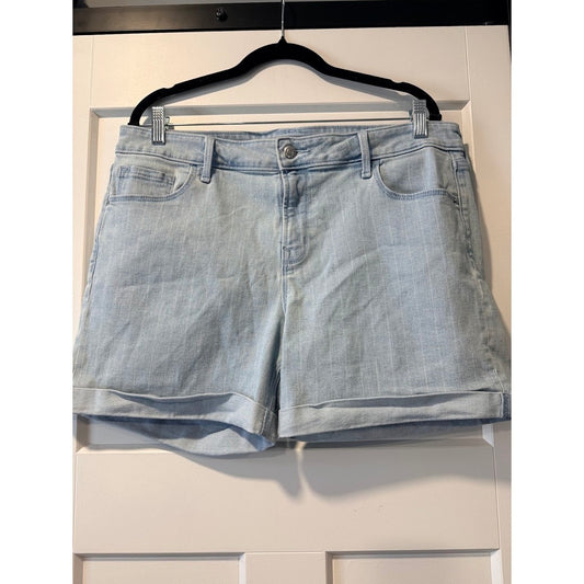 Vintage Old Navy Pinstripe Denim Shorts Ladies Size 14