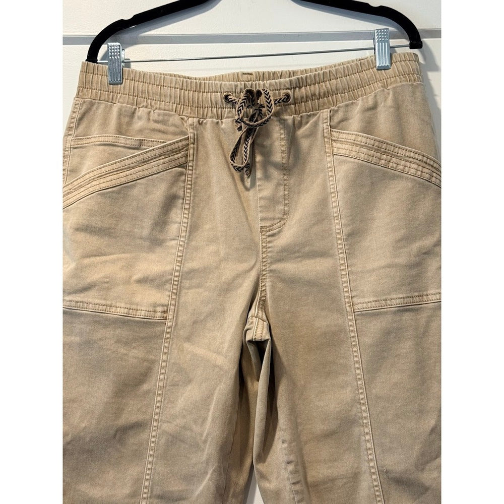 Maurices Stretchy Casual Jogger Pants in Khaki Ladies Size Large