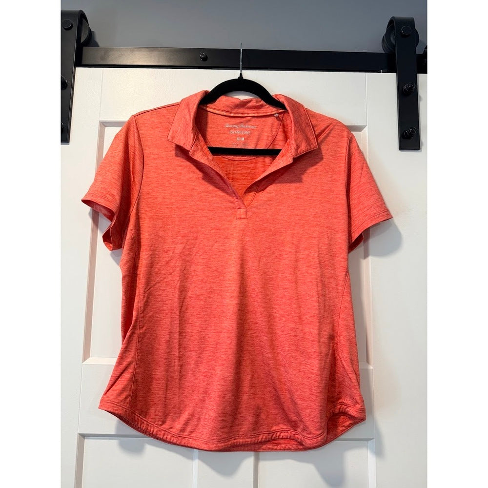 Tommy Bahama Island Zone Dry Fit Coral Short-Sleeve Tee Ladies Medium