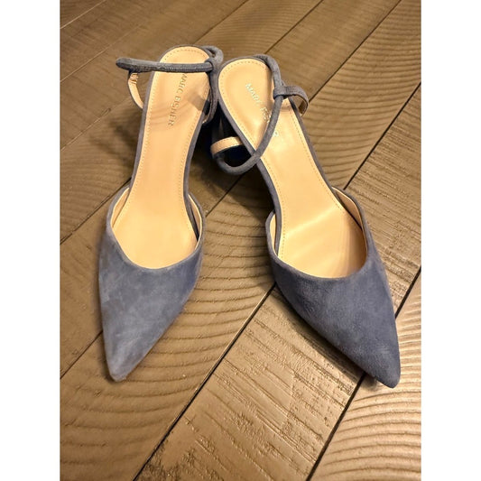 NWOT Marc Fisher Suede Leather Gray-Blue Strappy Heels Ladies Size 9