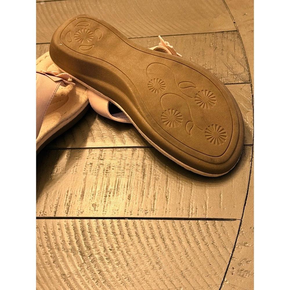 Cute Cliffs by White Mountain Flip Flops w/ Flower Attachments Sz 9 Wide
