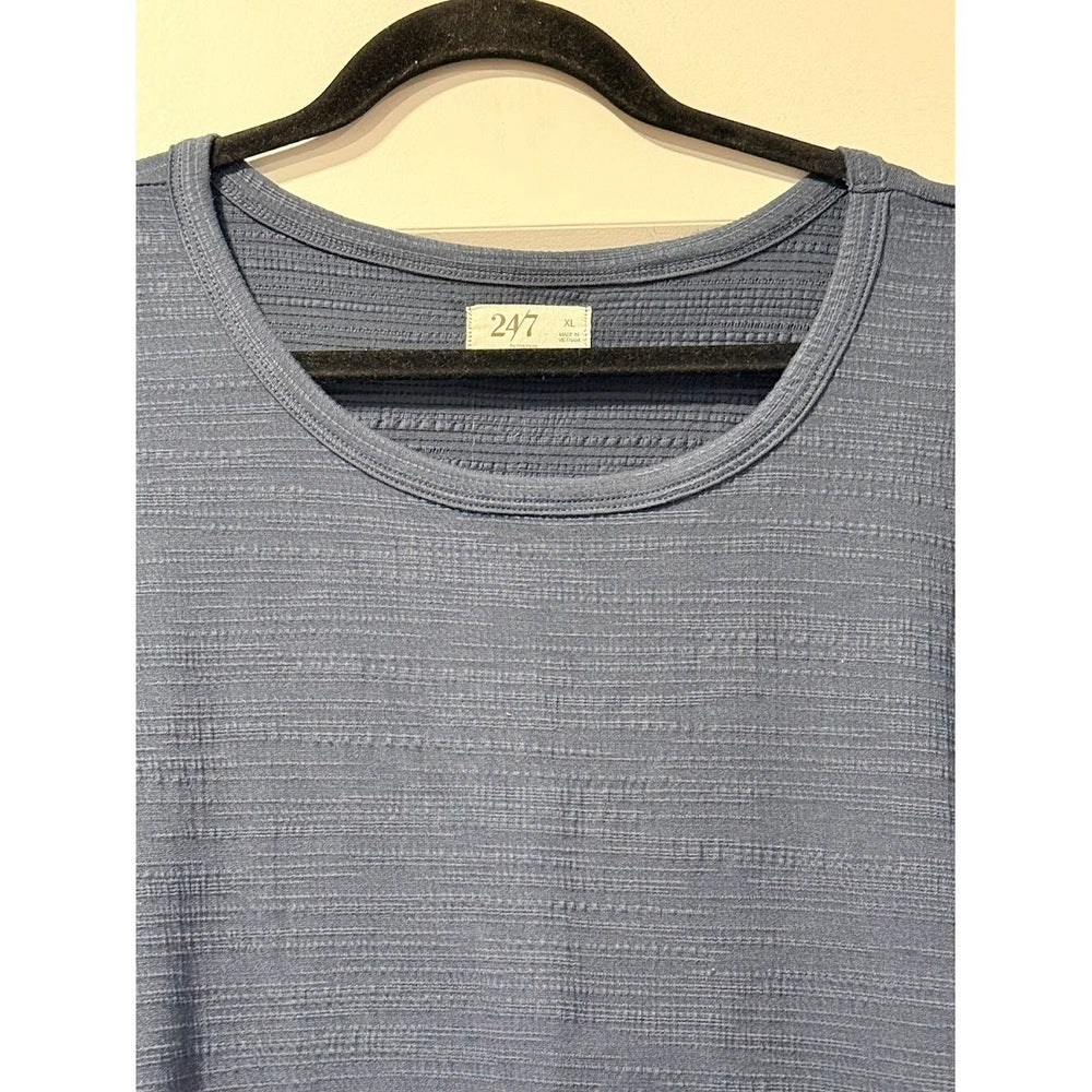 Maurices 24/7 Textured Dark Blue Short-Sleeve Tee Size XL